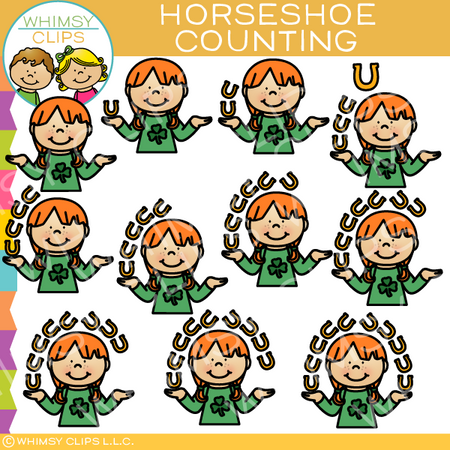 Horseshoe Counting Clip Art