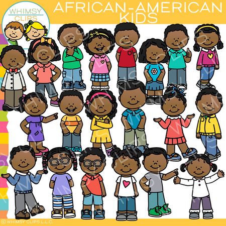 African American Kids Clip Art