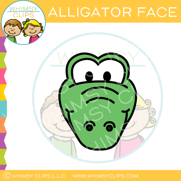 Alligator Face Clip Art