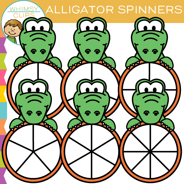Alligator Spinners Clip Art
