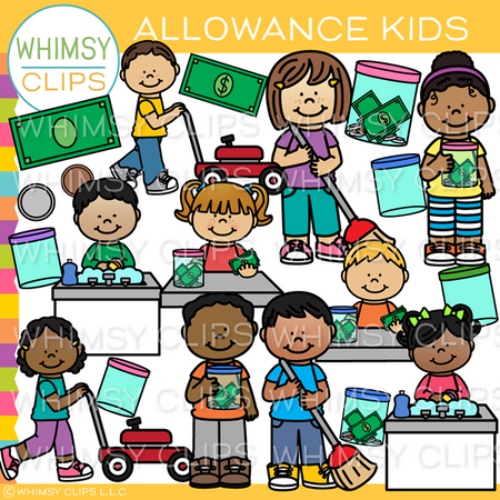 Allowance Kids Clip Art