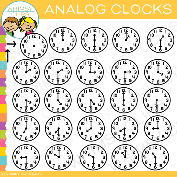 Analog Clock Clip Art