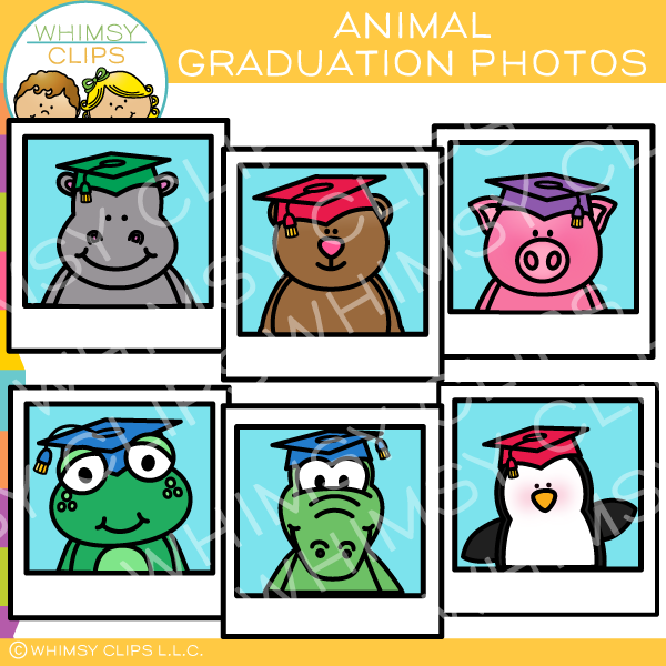 Free Animal Graduation Photo Clip Art