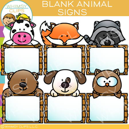 Blank Animal Signs Clip Art