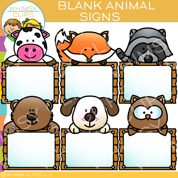 Blank Animal Signs Clip Art