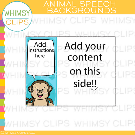 Cute Animal Speech Backgrounds