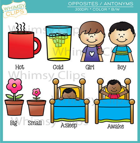 Antonyms Clip Art