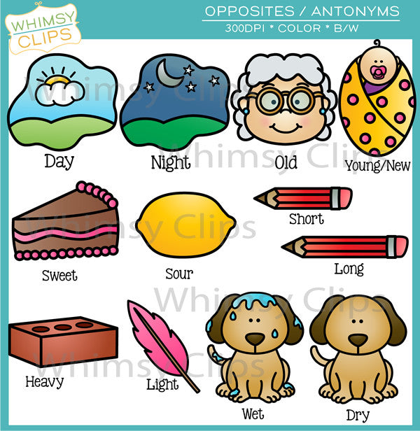 Antonyms Clip Art