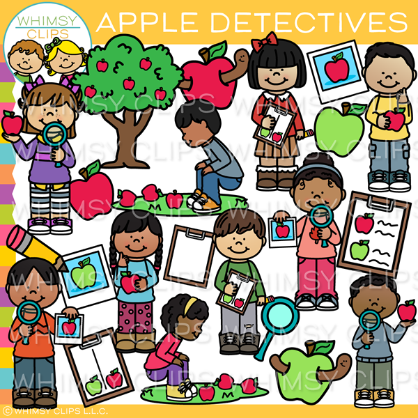 Apple Detectives Clip Art
