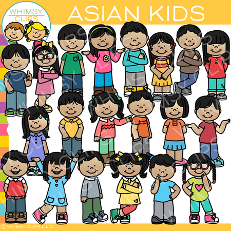 Asian Kids Clip Art