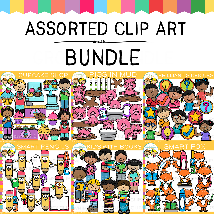 Whimsy Clips Color Assorted Clip Art Bundle, Images & Illustrations | Whimsy Clips