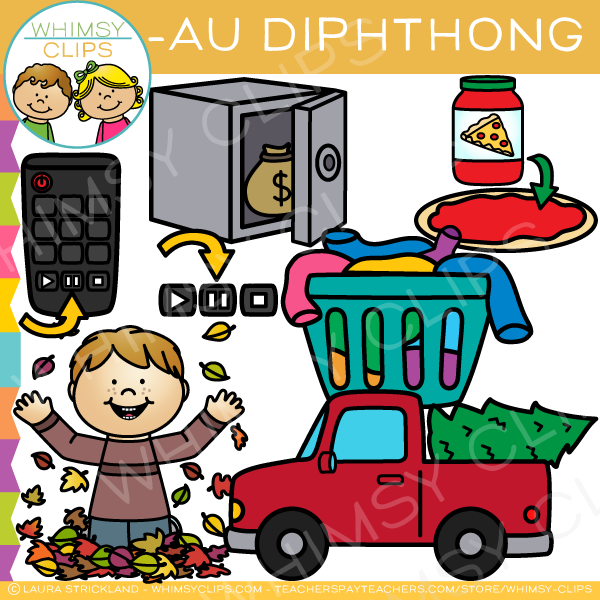 AU Words Diphthong Clip Art