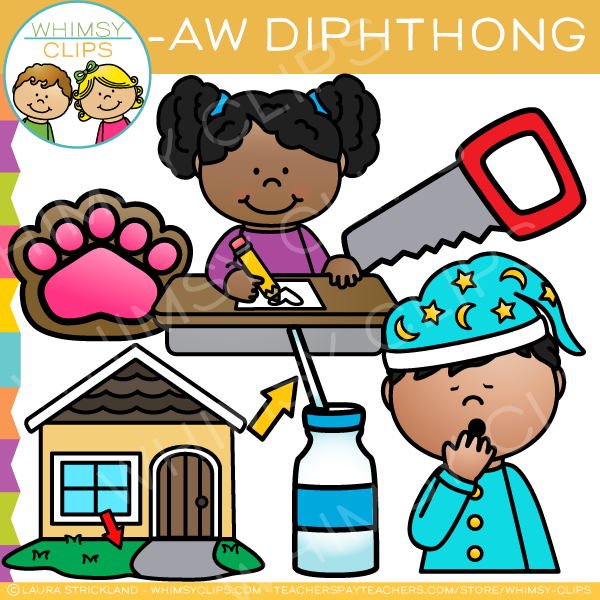 AW Words Diphthong Clip Art