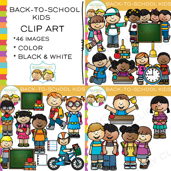 Back-to-School Kids Clip Art