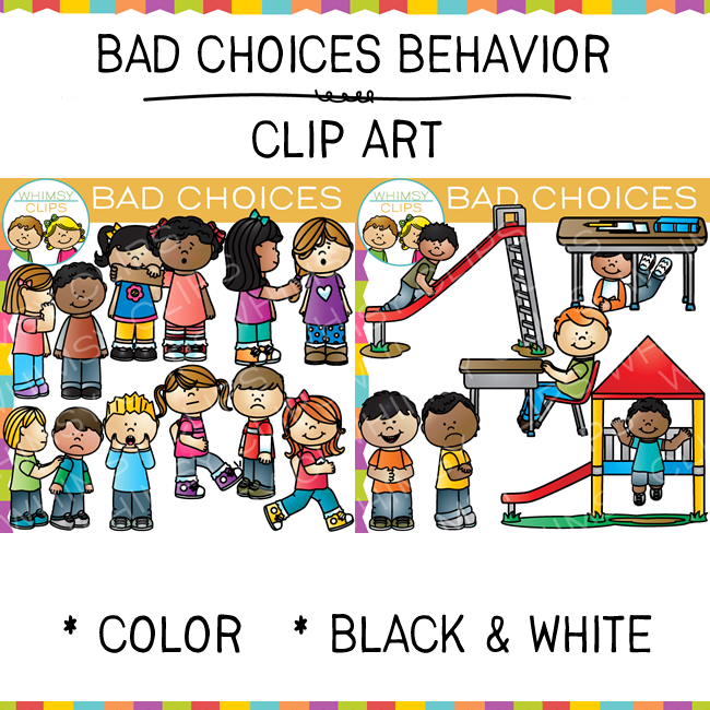 Good Vs Bad Clipart Black