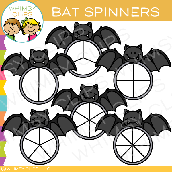Bat Spinners Clip Art