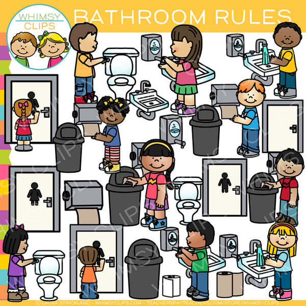 Bathroom Rules Clip Art