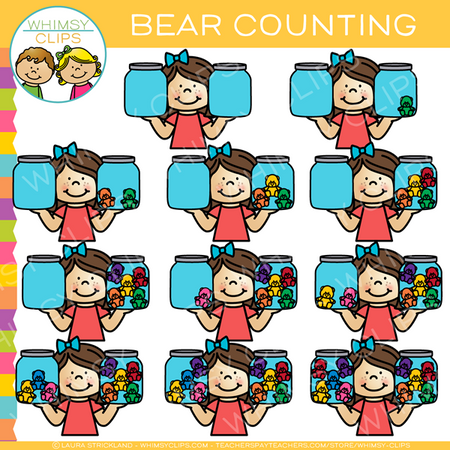Bear Counting Clip Art