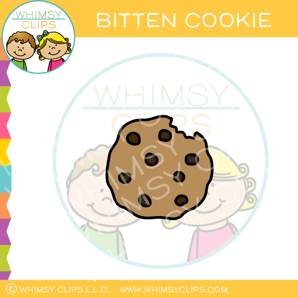 Bitten Chocolate Chip Cookie Clip Art