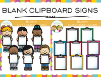 Blank Clipboard Signs Clip Art