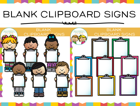 Blank Clipboard Signs Clip Art
