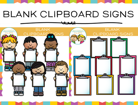 Blank Clipboard Signs Clip Art