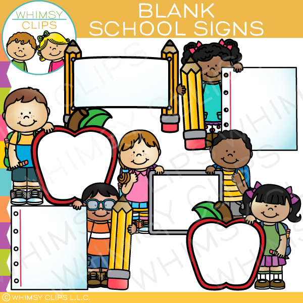 Blank School Signs Clip Art