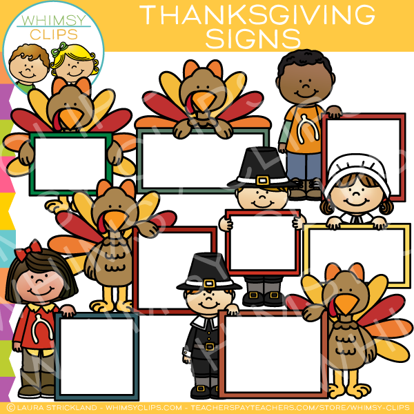 Blank Signs for Thanksgiving Clip Art