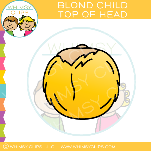 Blond Child Top of Head Clip Art