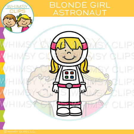 Blonde Girl Astronaut
