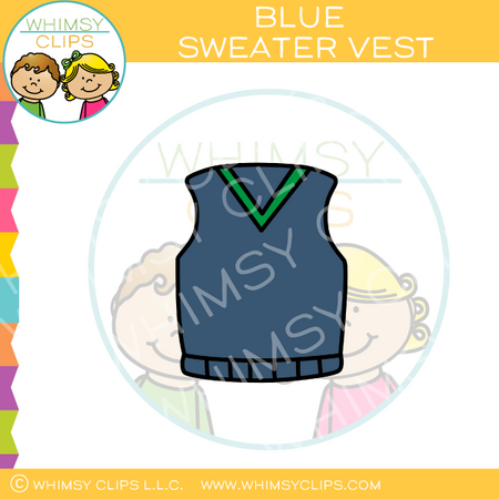 Blue Sweater Vest Clip Art