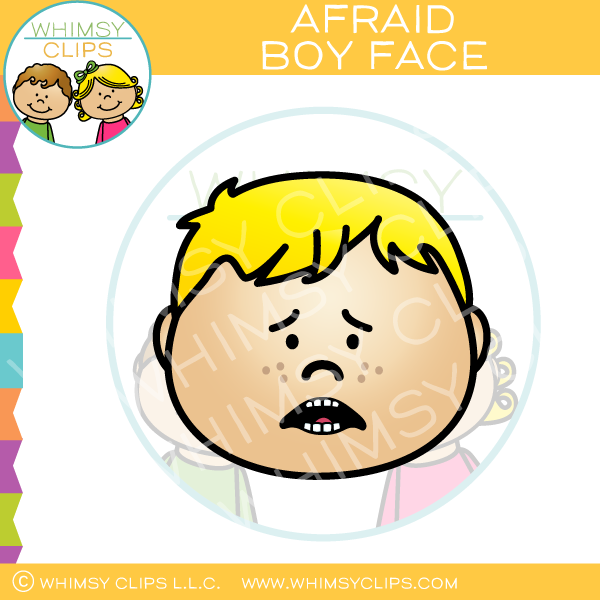 Boy Afraid Face Clip Art