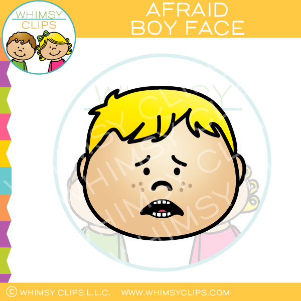 Scared Face Boy Clip Art - Scared Face Boy Image