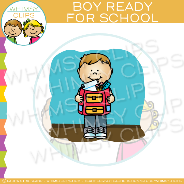 Boy Ready For School Clip Art