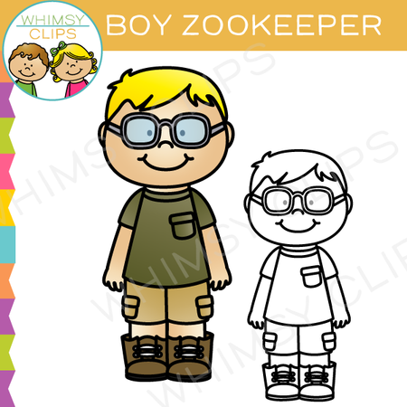 Boy Zookeeper Clip Art