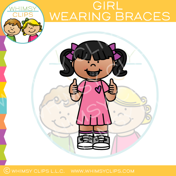 Girl Wearing Braces Clip Art