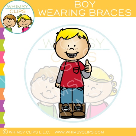 Boy Wearing Braces Clip Art