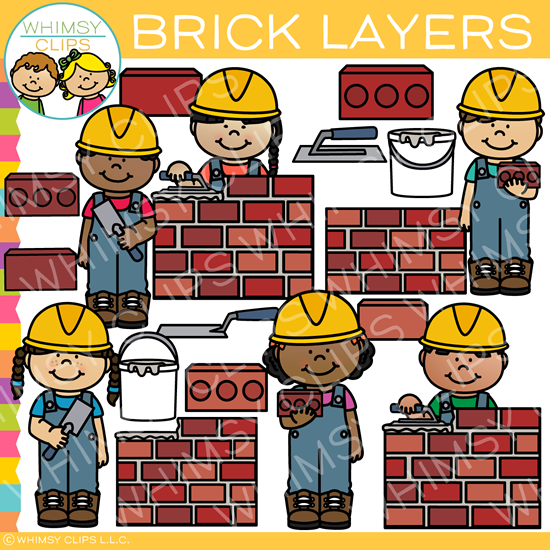 Construction Brick Layers Clip Art