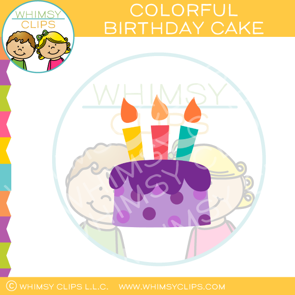 Bright Colorful Cake Clip Art