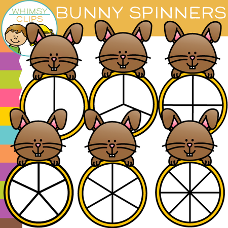 Bunny Spinners Clip Art