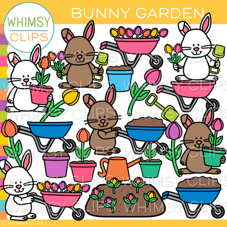 Bunny Garden Clip Art