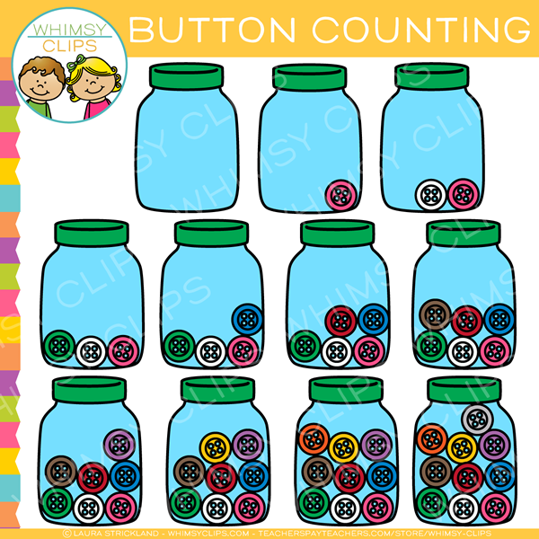 Math Counting Buttons Clip Art, Images & Illustrations | Whimsy Clips