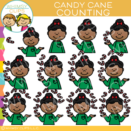Counting Candy Canes Clip Art
