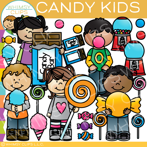 Candy Kids Clip Art, Images & Illustrations | Whimsy Clips