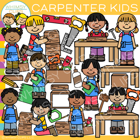 Carpenter Kids Clip Art