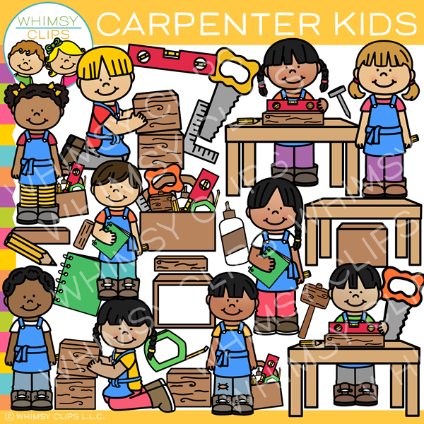 Carpenter Kids Clip Art