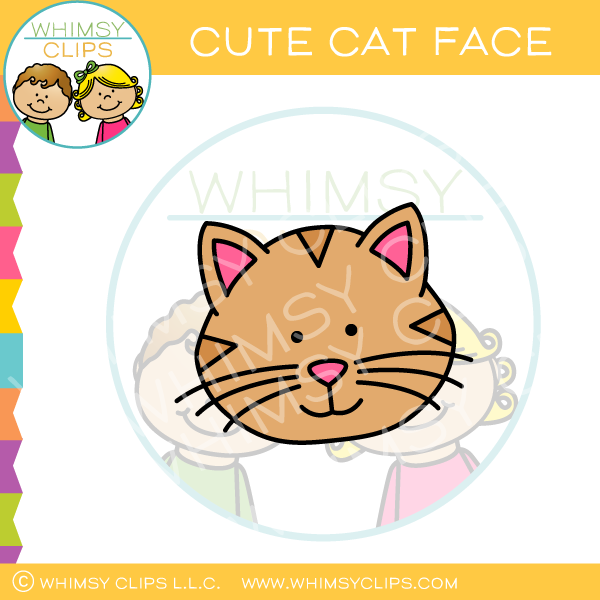 Cute Cat Face Clip Art