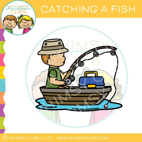 Catching A Fish Clip Art