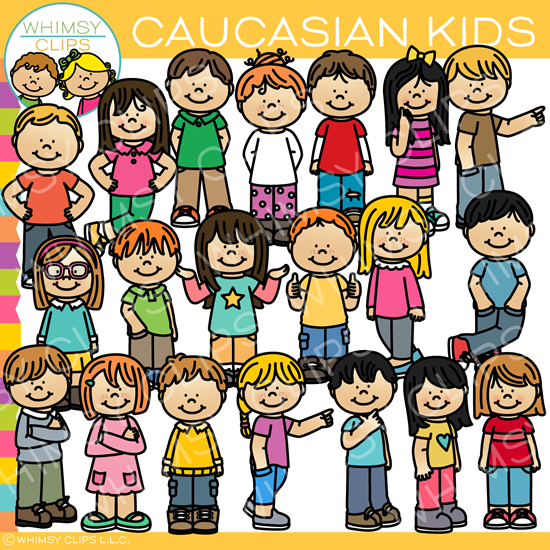 Caucasian Kids Clip Art