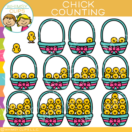 Chick Counting Clip Art